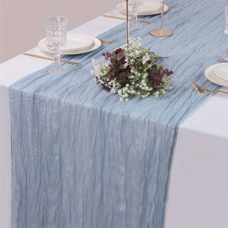 Table Runner in Blue Grey | Cheesecloth Boho Style