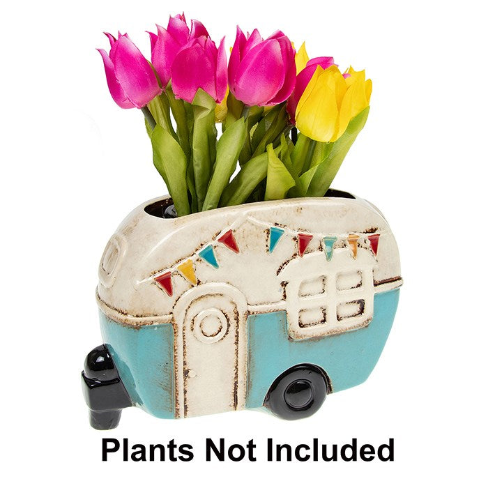 Camion grigio | Fioriera in ceramica del villaggio