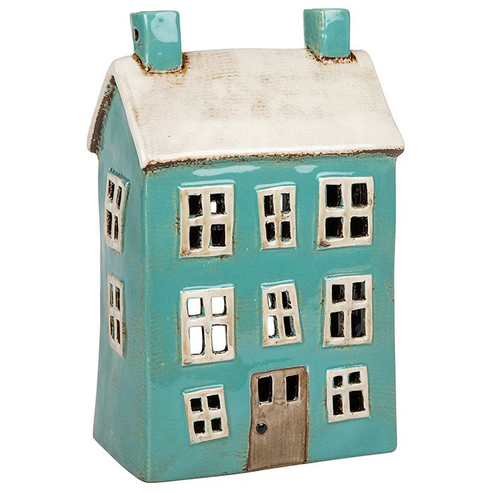 Green Large House | Village Pottery Tealight Holder