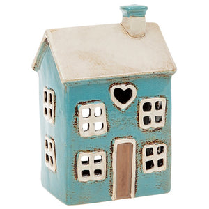 Teal Heart House | Village Pottery Tealight Holder