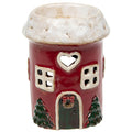 Casa rotonda acqua | Bruciatore per cera Tealight in ceramica del villaggio