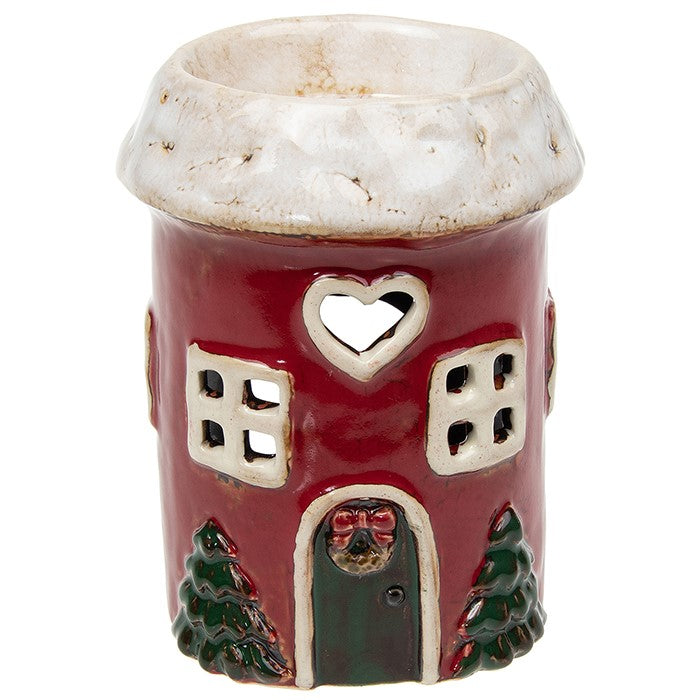 Casa rotonda acqua | Bruciatore per cera Tealight in ceramica del villaggio