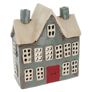 Dark Grey School House | Village Pottery Tealight Holder