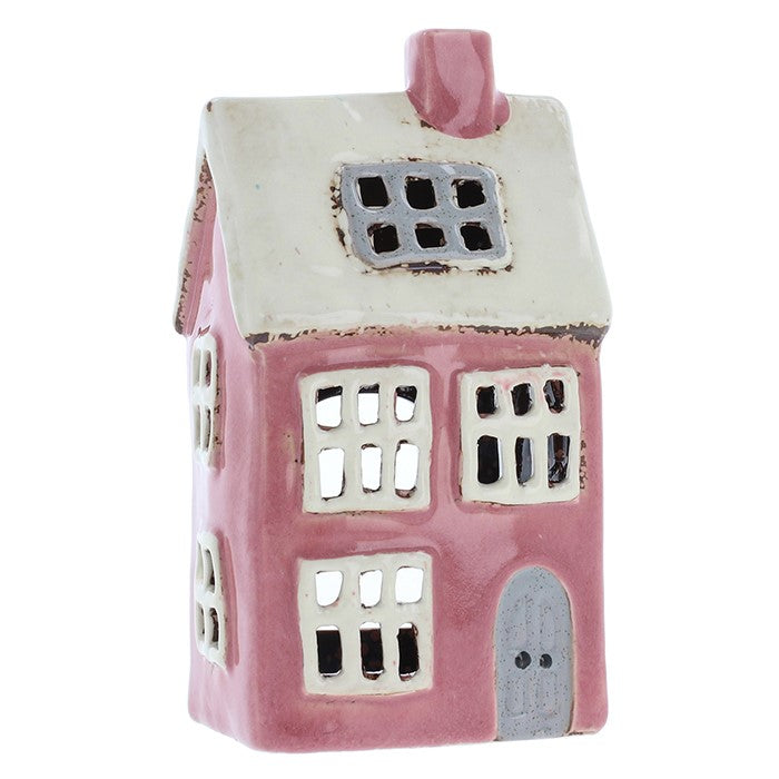 Residenza rosa | Portacandele in ceramica del villaggio