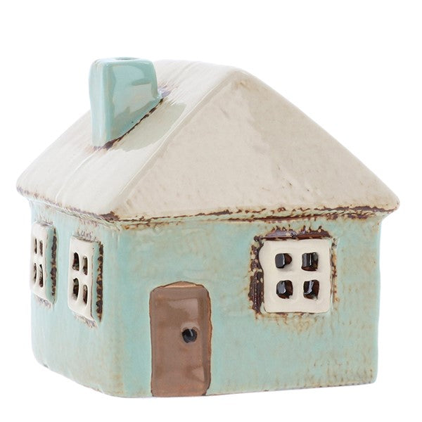 Aqua Small House | Village Pottery Tealight Holder