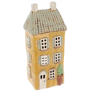 Yellow Tall Garden House | Village Pottery Tealight Holder