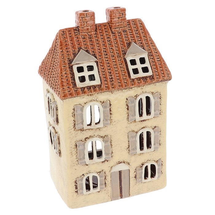 Casetta da giardino grigia | Portacandele in ceramica del villaggio