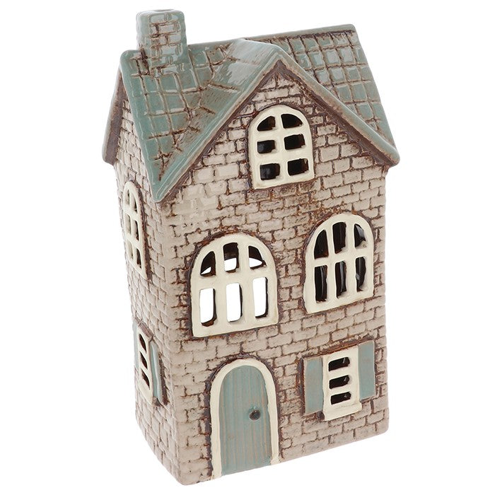 Grey Arched Window House | Village Pottery Tealight Holder