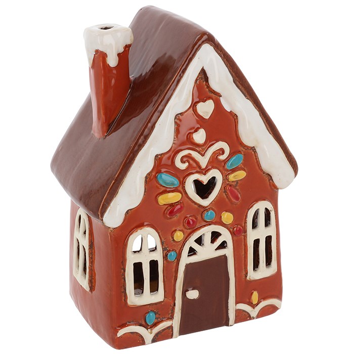 Gingerbread Tall House | Village Pottery Tealight Holder