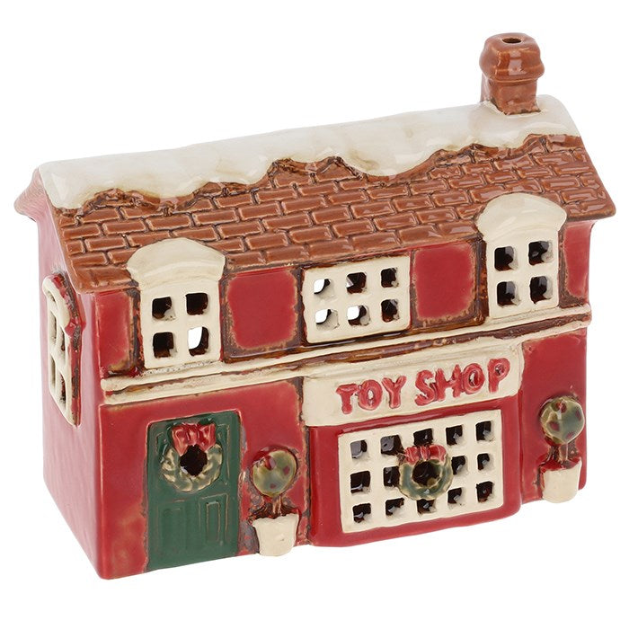 Christmas Red Toy Shop | Village Pottery Tealight Holder