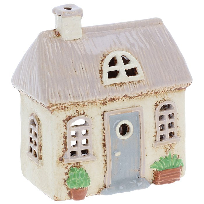 Beige Garden Thatch House | Village Pottery Tealight Holder