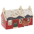 Roulotte Blu Polvere | Portacandele in ceramica del villaggio