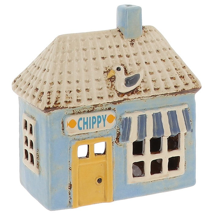 Powder Blue Chippy | Village Pottery Tealight Holder