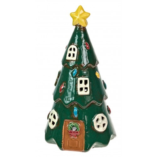Christmas Green Tree | Village Pottery Tealight Holder