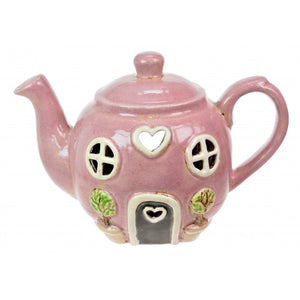 Pink Teapot House | Village Pottery Tealight Holder