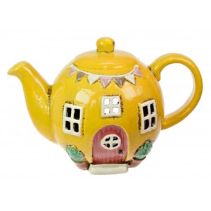 Yellow Teapot House | Village Pottery Tealight Holder