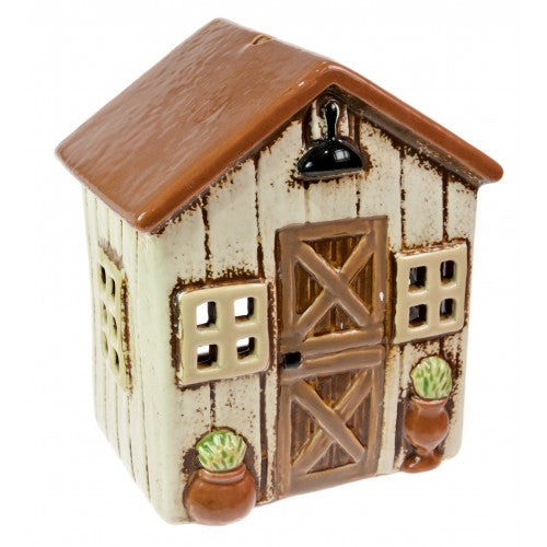 Beige Garden Shed | Village Pottery Tealight Holder