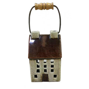 Beige Small House | Village Pottery Lantern Tealight Holder