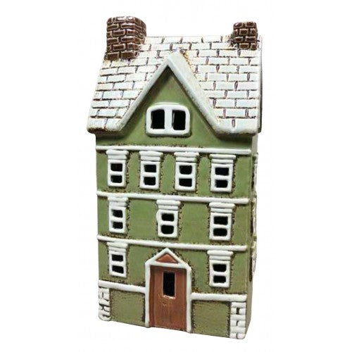 Sage Tall House | Village Pottery Tealight Holder