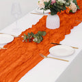 Table Runner in Orange | Cheesecloth Boho Style