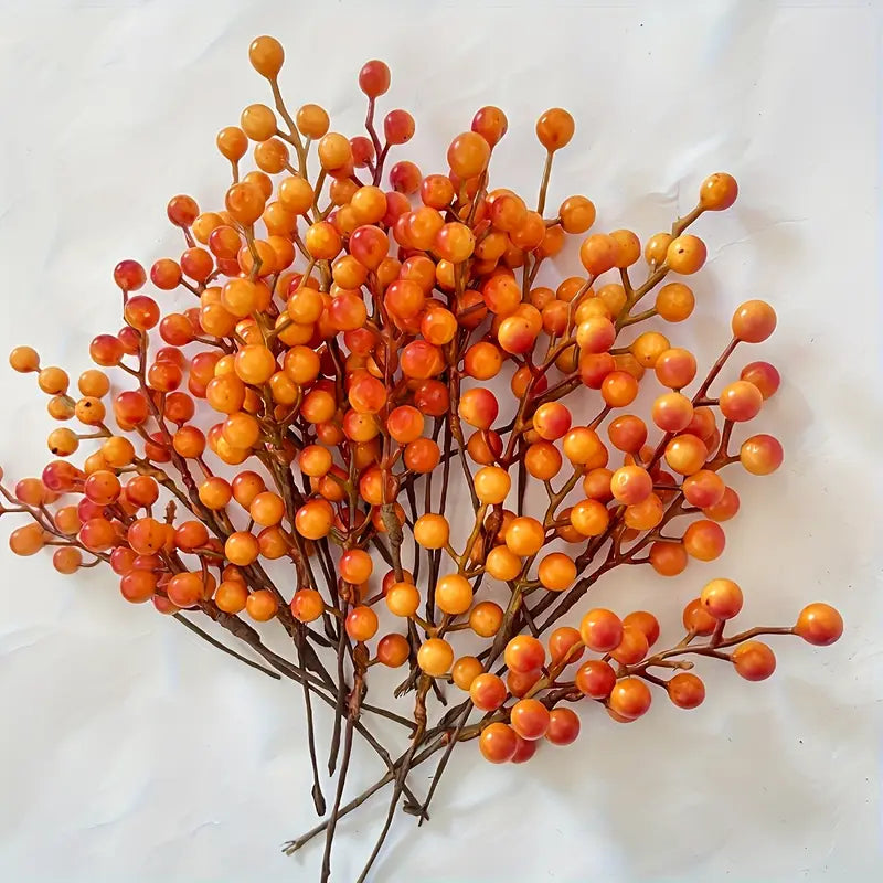 Artificial Autumn Orange Berry Stems