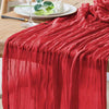 Table Runner in Red | Cheesecloth Boho Style