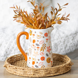 Autumn Print Jug Shaped Vase