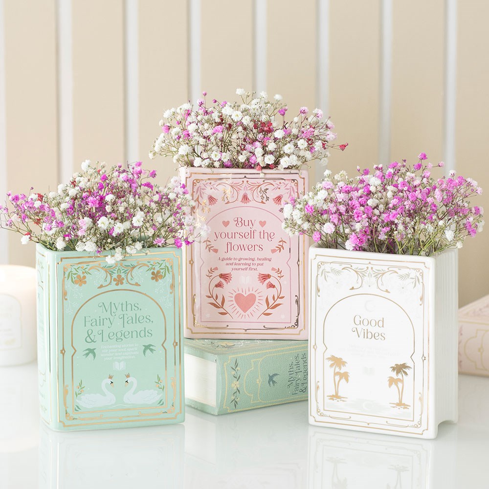 Book Shaped Vase in Pink