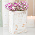 Book Shaped Vase in White