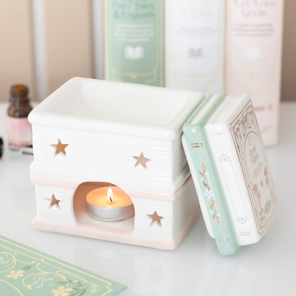 Pastel Book Stack | Tealight Wax Burner
