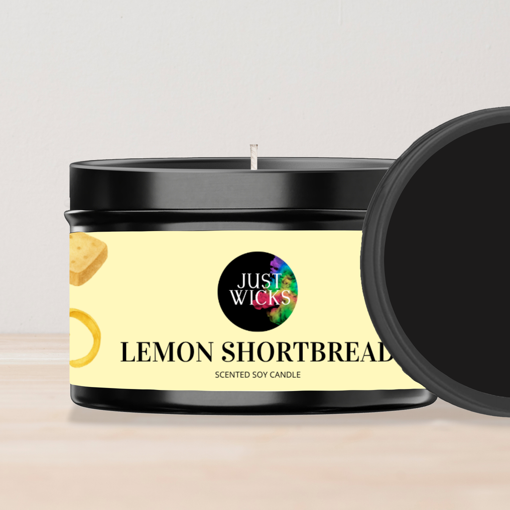 Lemon Shortbread Biscuits | Soy Tin Candle