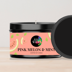 Pink Melon & Mint | Soy Tin Candle