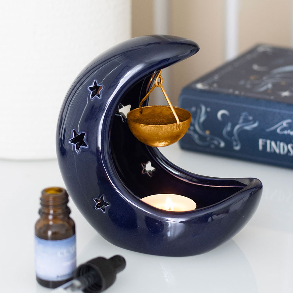 Crescent Moon Navy | Tealight Wax Burner