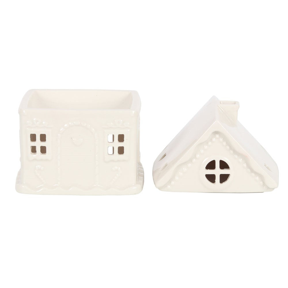 Gingerbread House White | Tealight Wax Burner