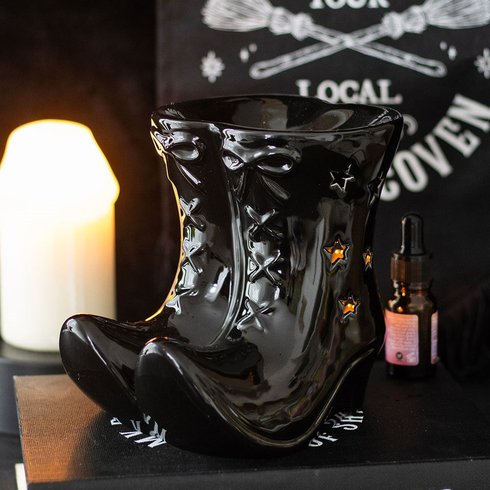 Black Witches Boots | Tealight Wax Burner