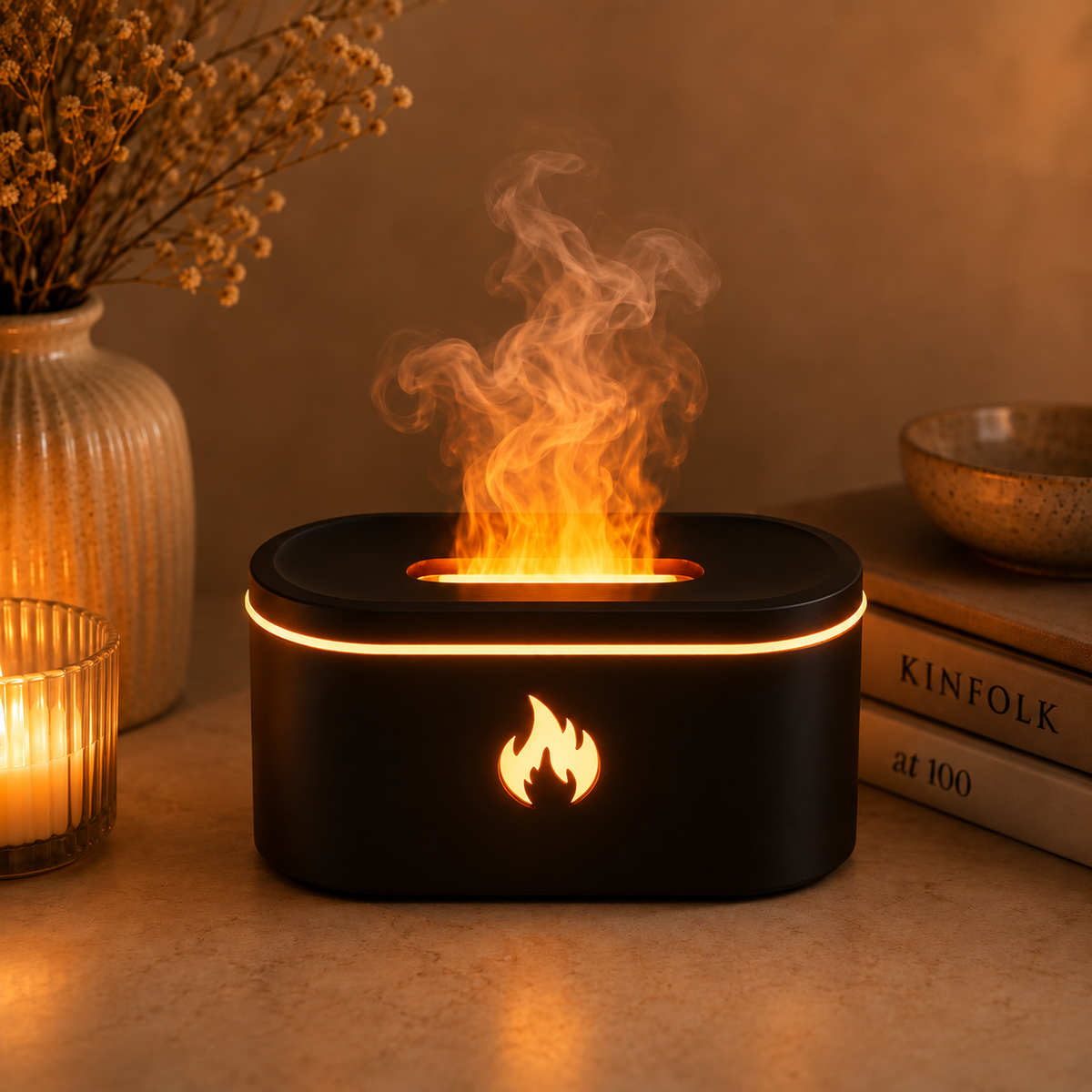 Black Flame Effect Electronic Diffuser