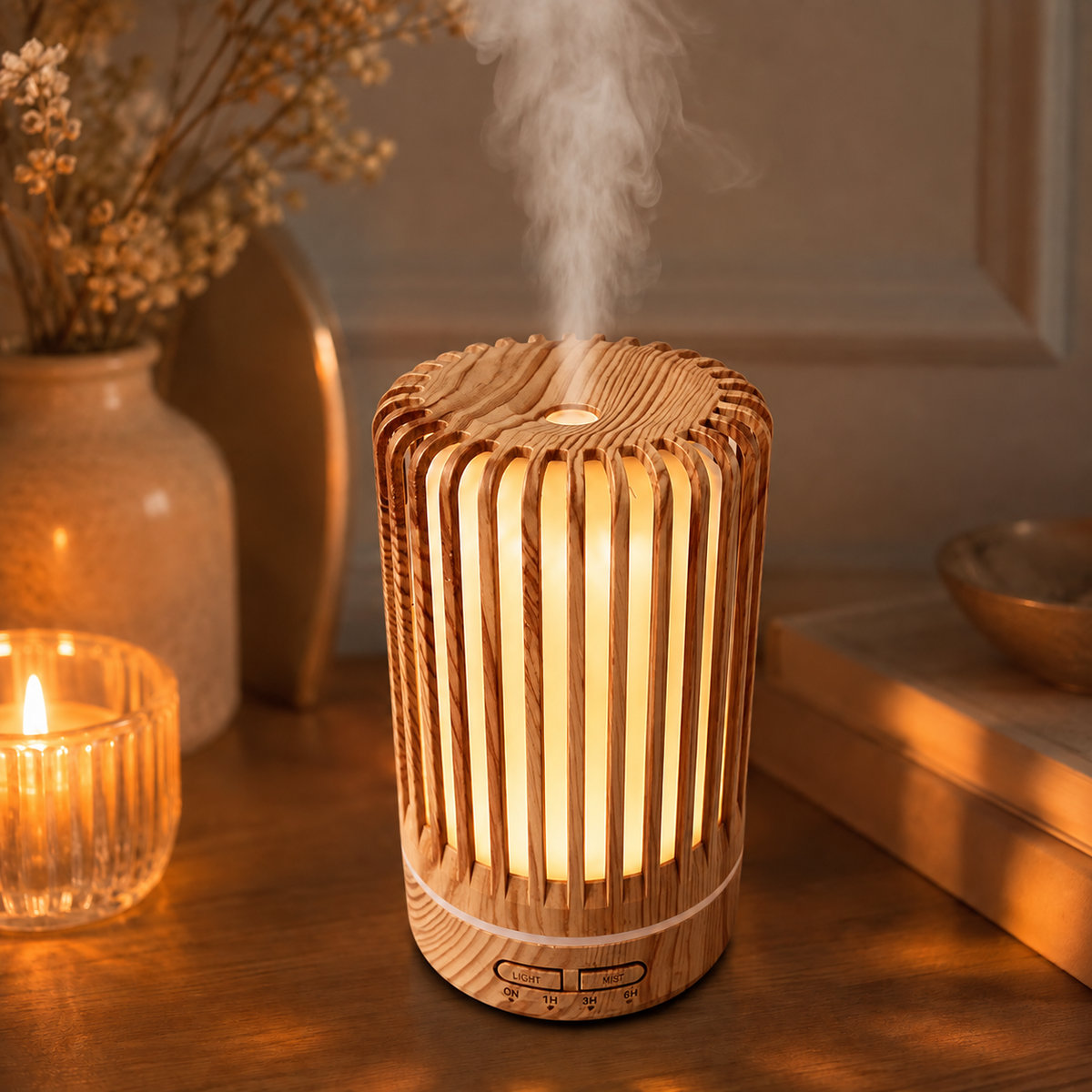 Wood Grain Ribbed Electronic Diffuser