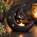 Crescent Moon Black | Tealight Wax Burner