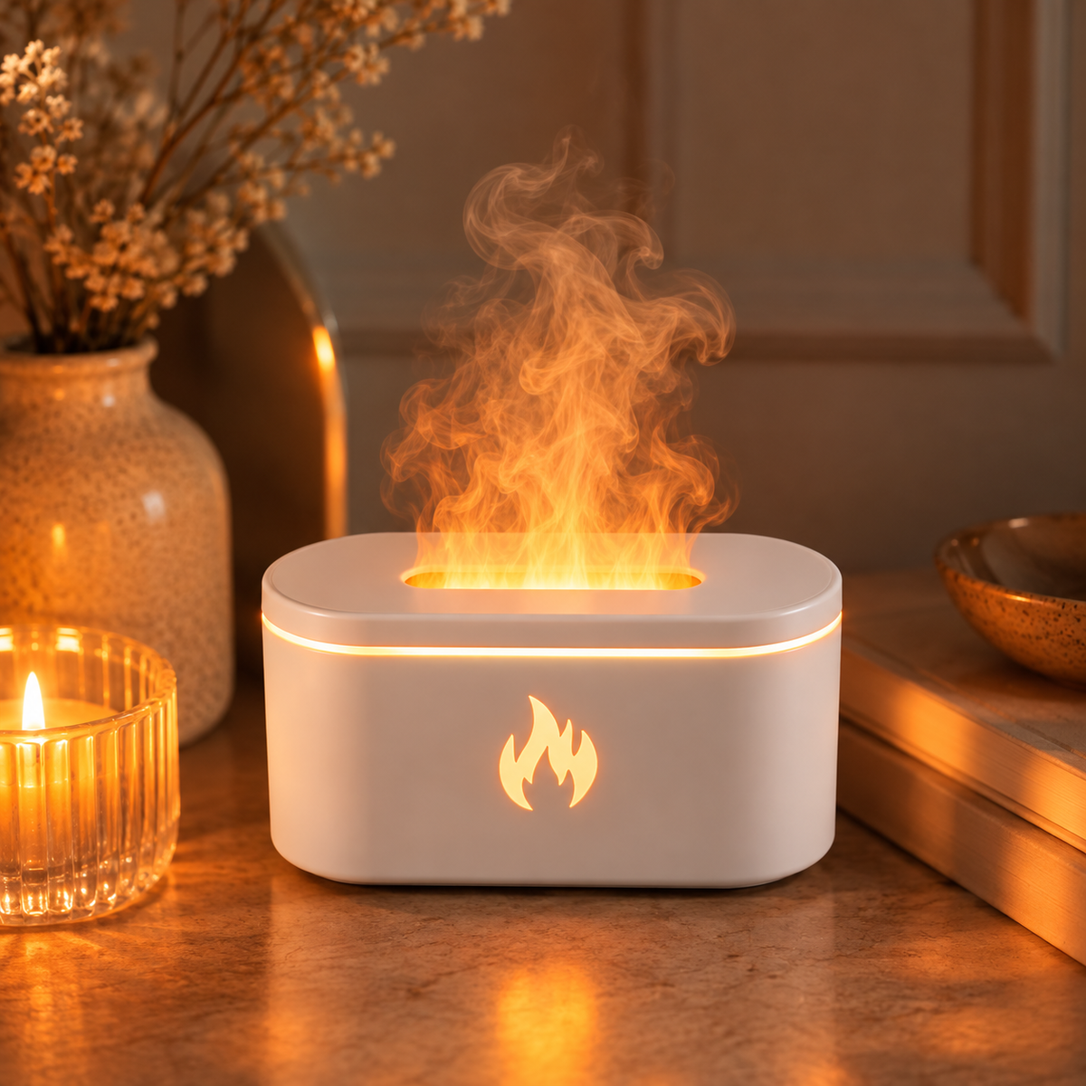 White Flame Effect Electronic Diffuser