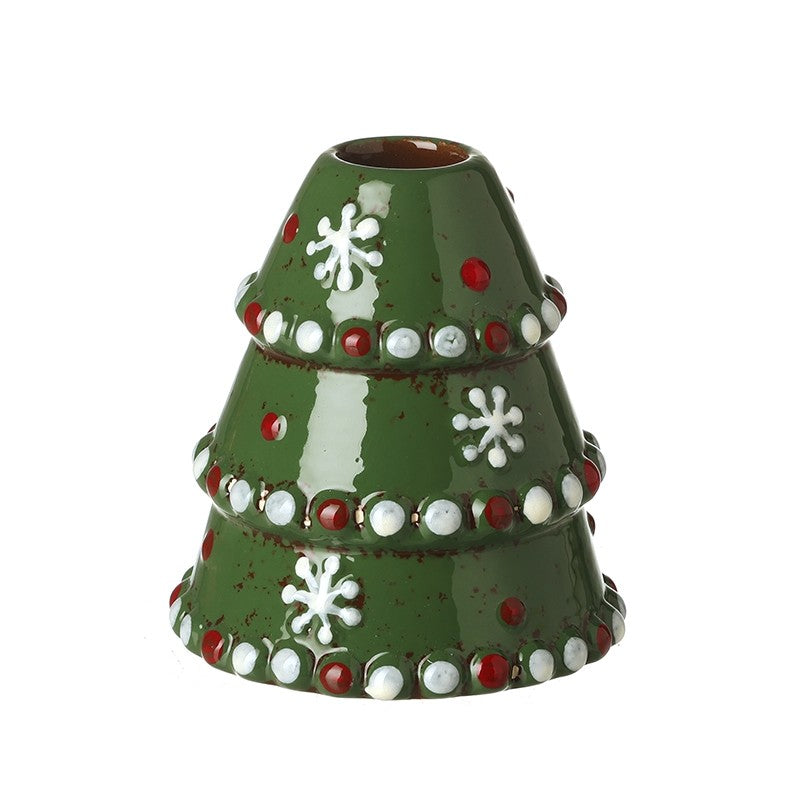 Ceramic Candle Holder - Christmas Tree