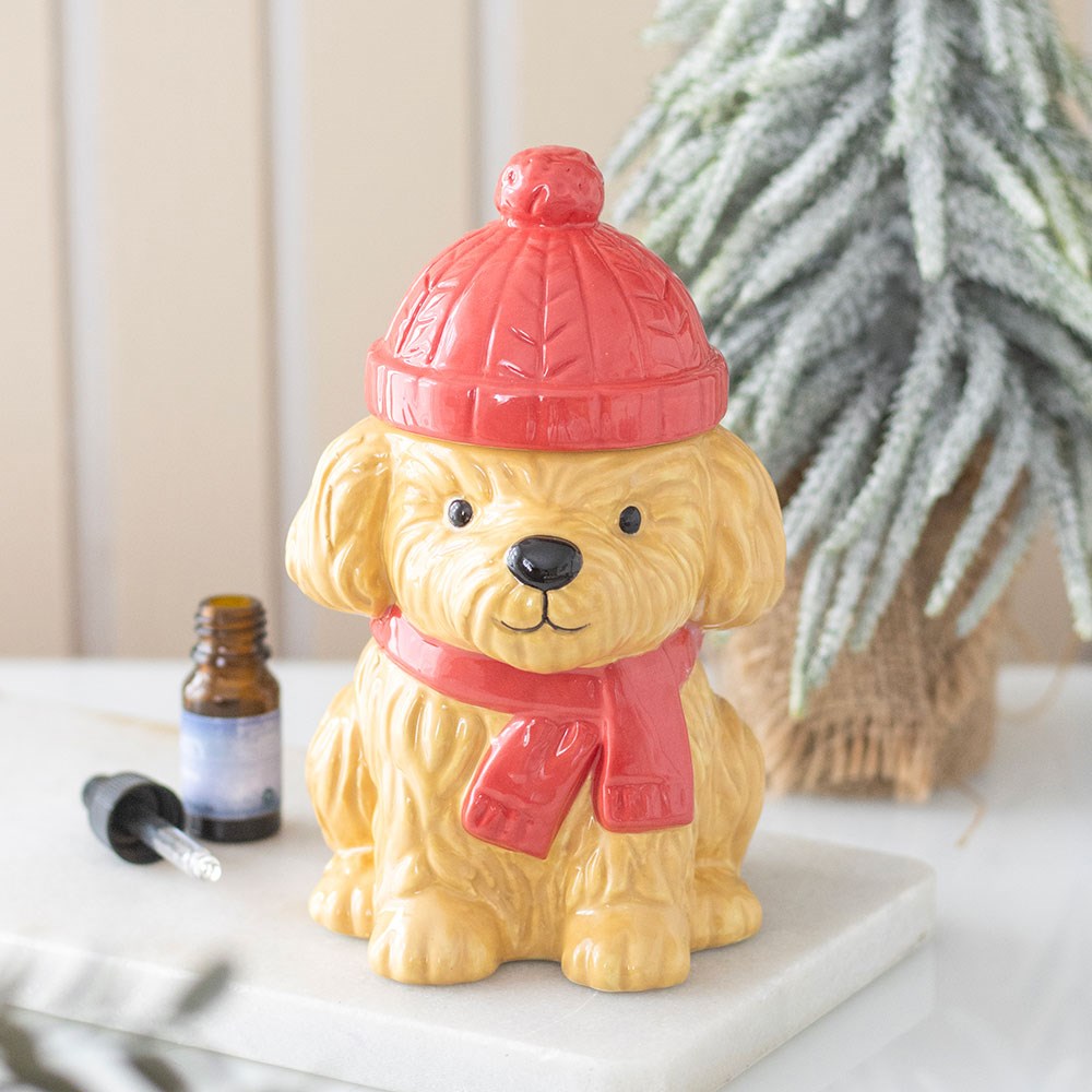 Winter Puppy | Tealight Wax Burner