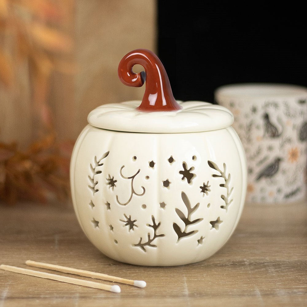 Folk Pumpkin Cream | Tealight Wax Burner