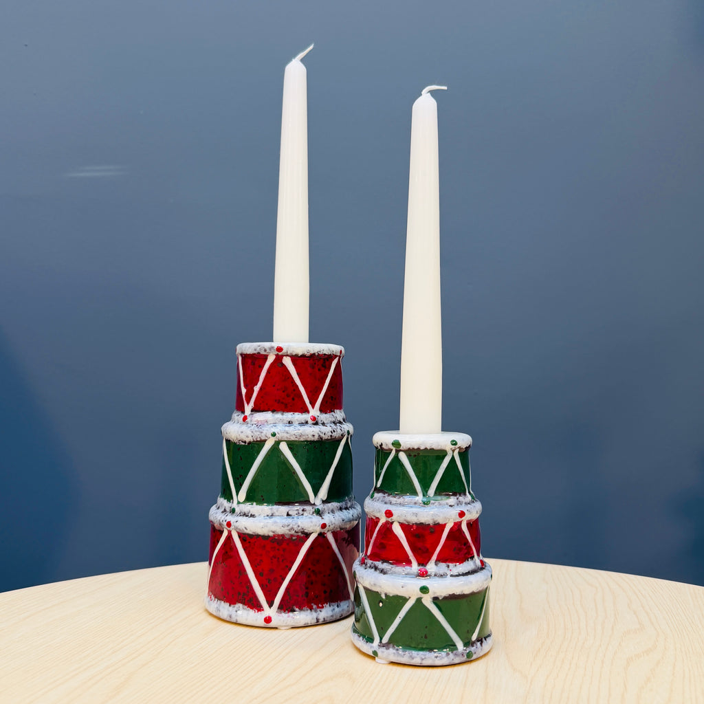 Ceramic Candle Holder - Drum Large