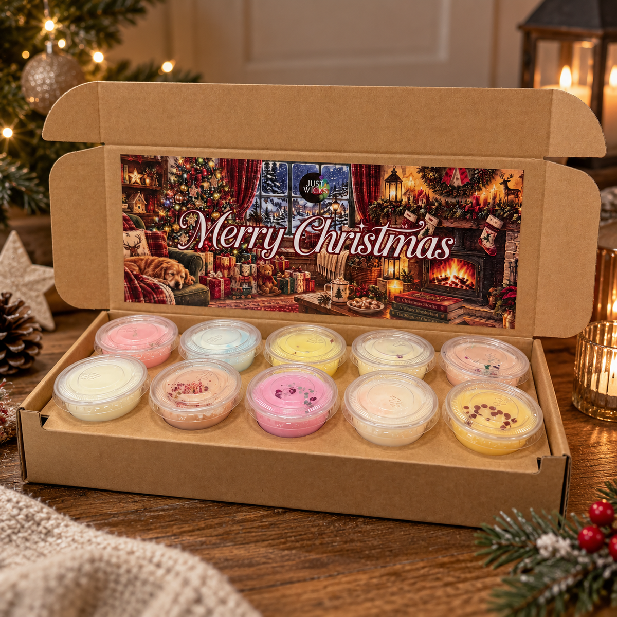 Christmas Wax Melt Shot Pot Box