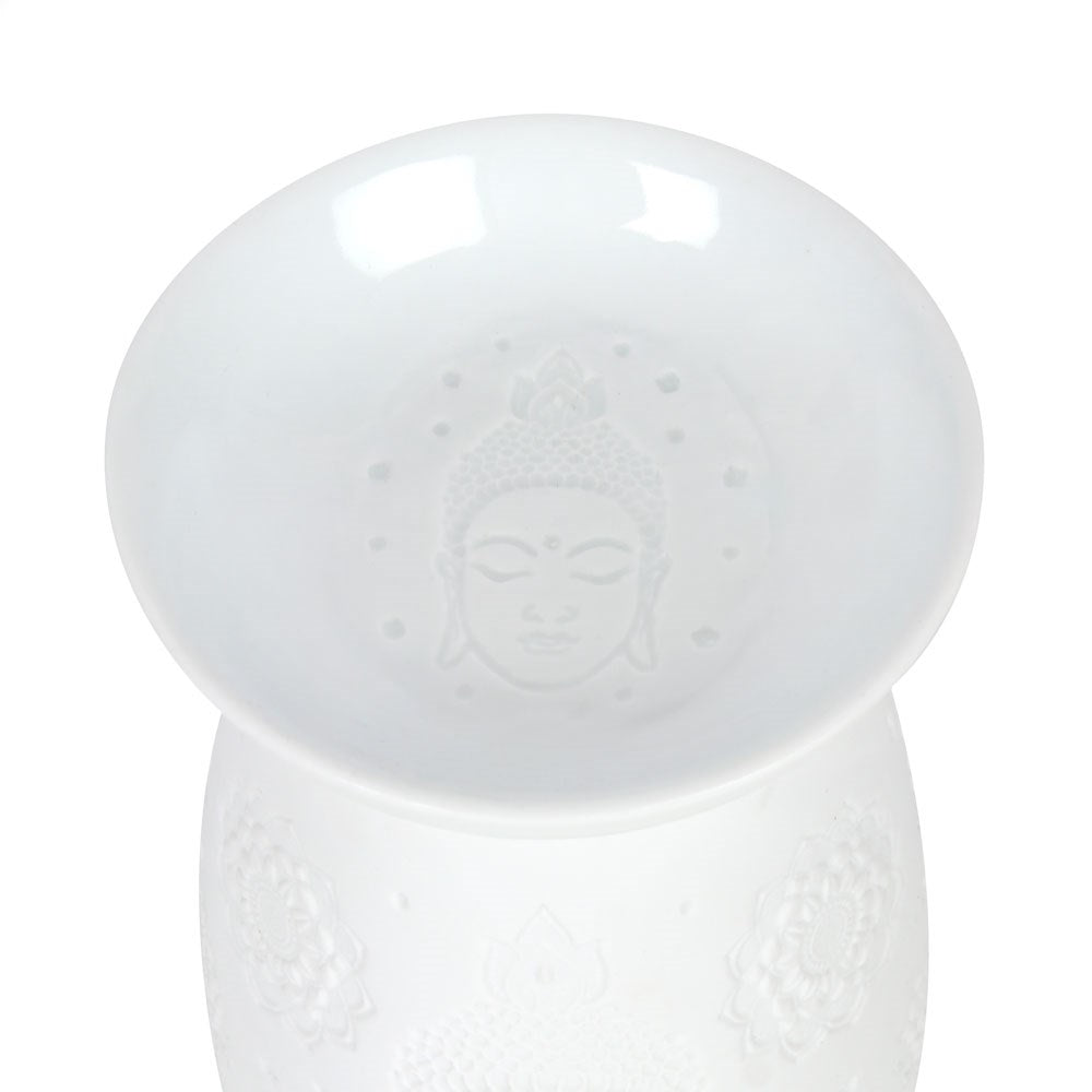 WHITE Buddha | Tealight Wax Burner