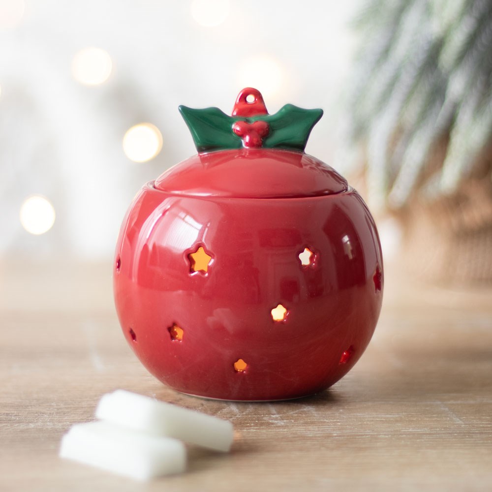 Christmas Red Bauble | Tealight Wax Burner