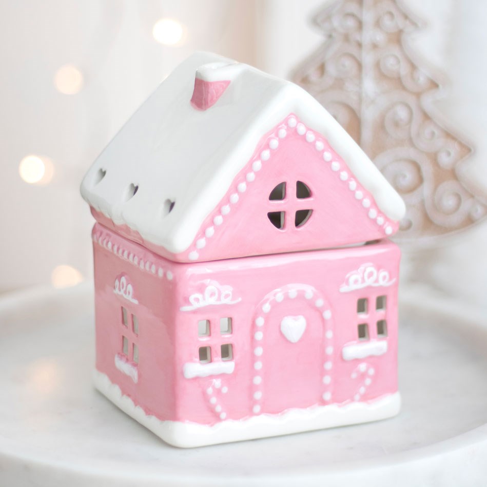 Gingerbread House Pink | Tealight Wax Burner