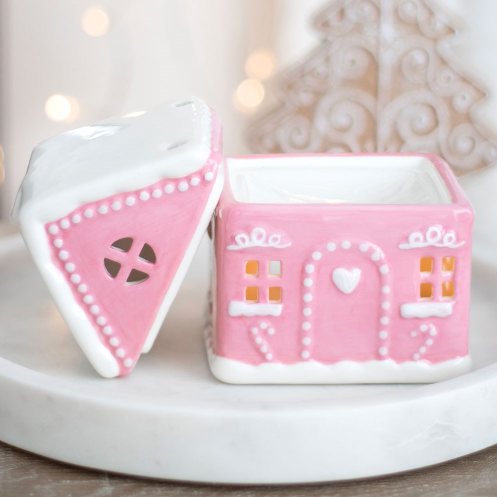 Gingerbread House Pink | Tealight Wax Burner