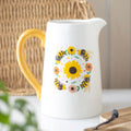 Sunflower & Bee Ceramic Jug