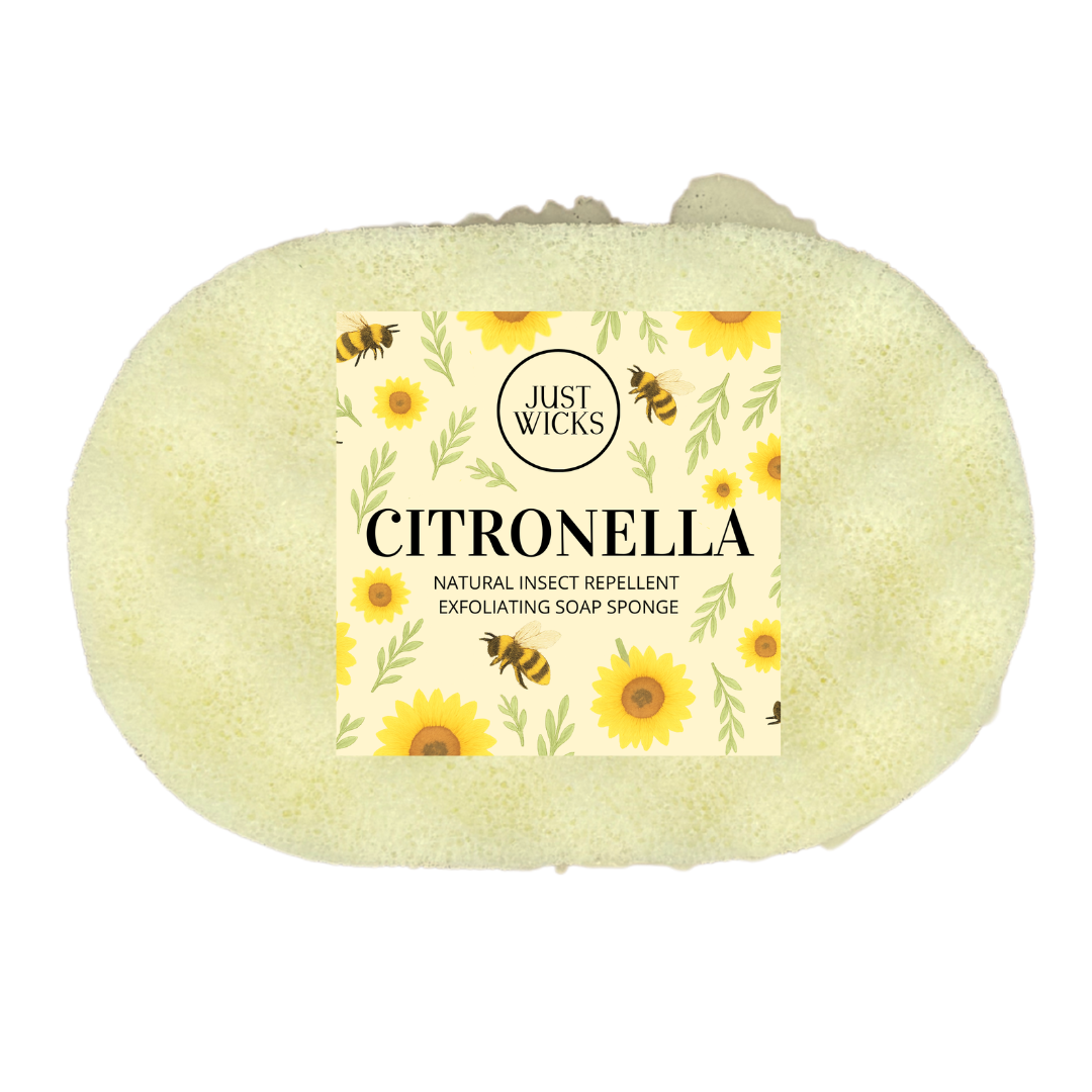 Citronella | Natural Insect Repellent Exfoliating Soap Sponge